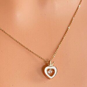FAC Crown Of Hearts Flickering Rose Gold Tone Necklace​